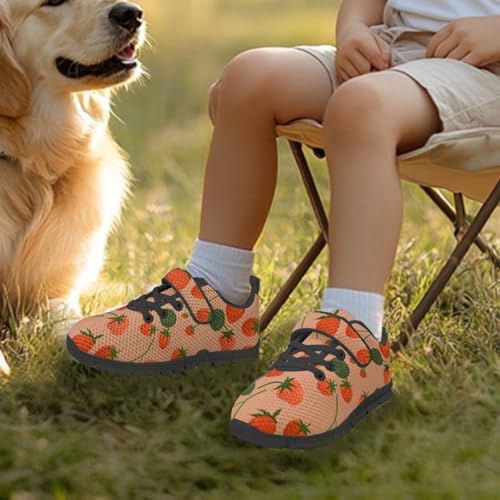 Girls Athletic Sneakers Cute Fruit Running Shoes for Kids with Hook and Loops Athletic Sneakers Kids Casual Footwear4