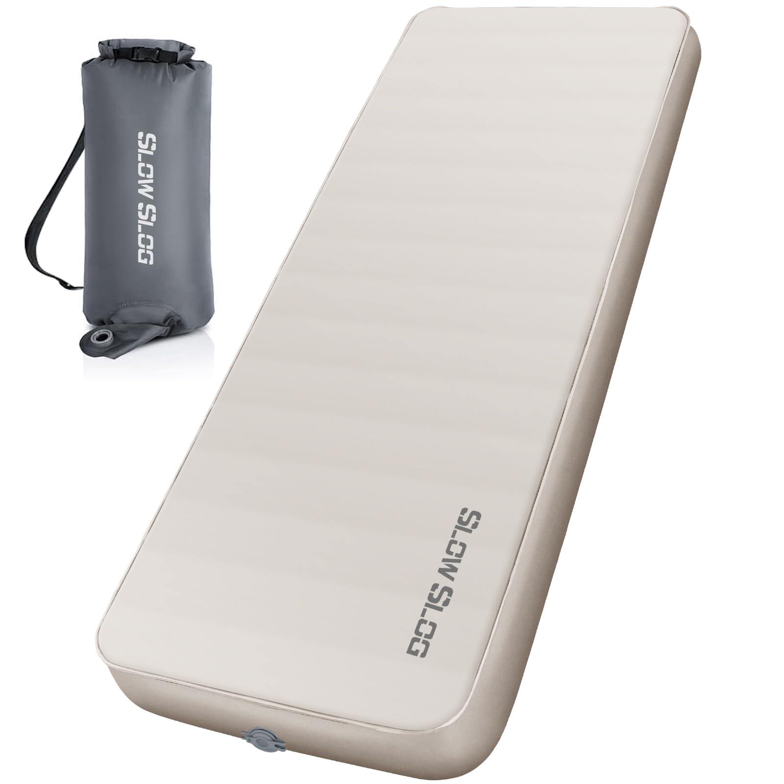 Self-Inflating Sleeping Pad with Portable Electric Air Pump, 4in Thick Memory Foam Camping Mattress for Tent Cot & Car Travel, Fast Inflate & Deflate