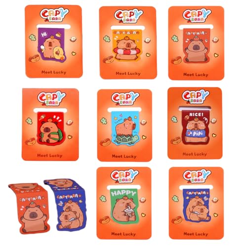 OPVYAEU Set de 8 marcapáginas magnéticos Capibara marca páginas