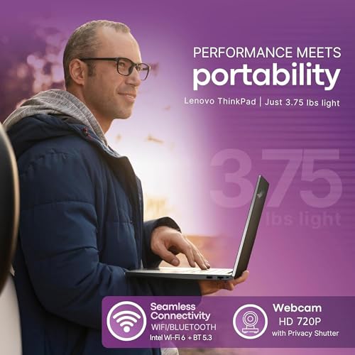 Image of Lenovo ThinkPad E16 Gen 2 Business Laptop Computer, AMD 8-Core Ryzen 7 7735HS (Beat i7-1355U), 32GB DDR5 RAM, 1TB PCIe SSD, 16 inch FHD+, WiFi 6, Backlit KB, Fingerprint Reader, Windows 11 Pro(Renewed)