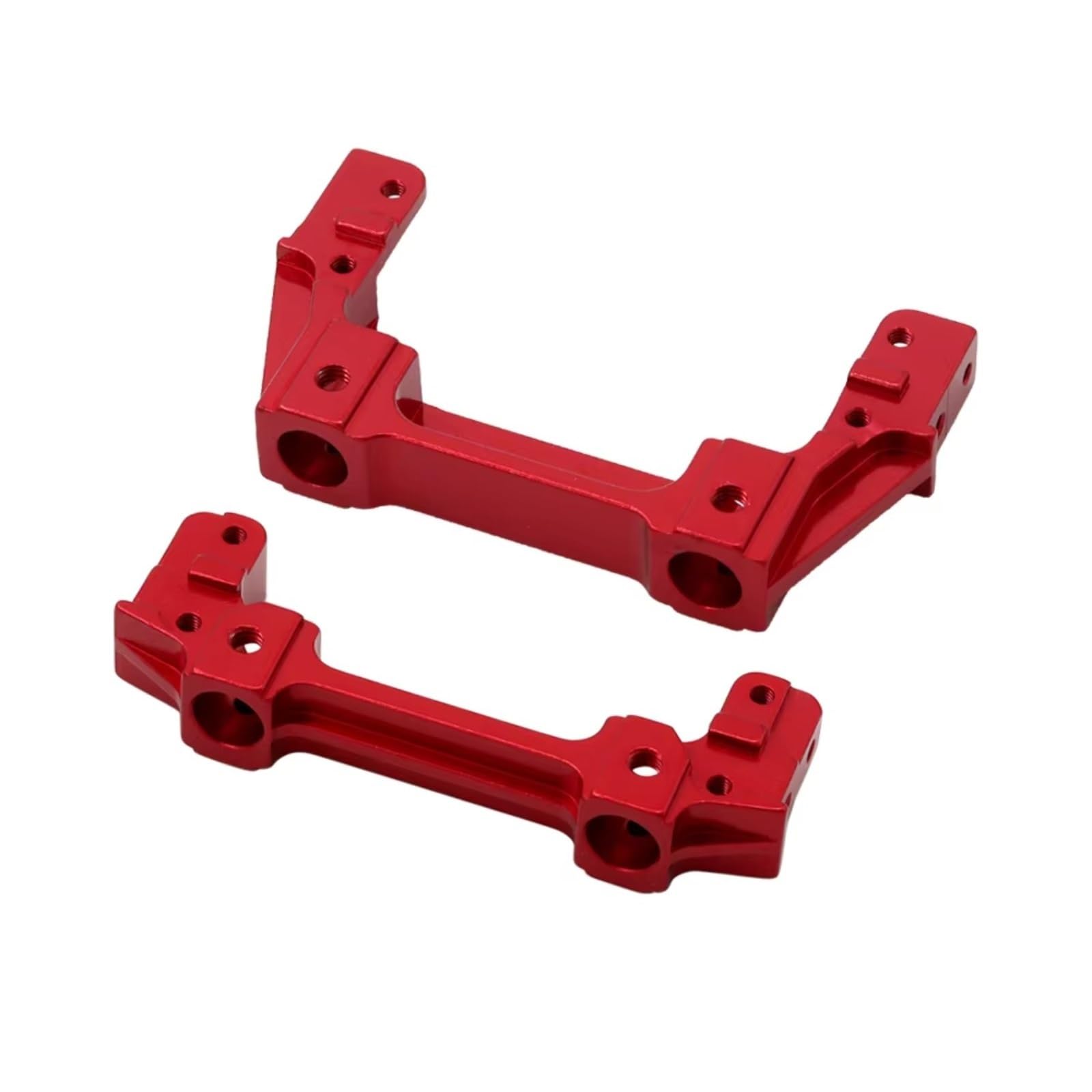 for Axial 90047 for Wrangler for SCX10 II 90046 1/10 Metal Front Rail Bumper Mounts Servo Stand RC Crawler Car Upgrade Parts RC Car Accessories(Red)