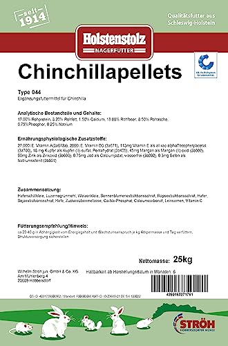 Holstenstolz Chinchillafutter und Degufutter 25kg