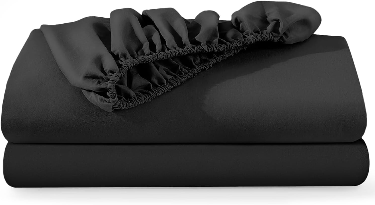BedLooms Small Double Fitted Sheet 2 Pack โ Black (120x190cm) up to 25cm