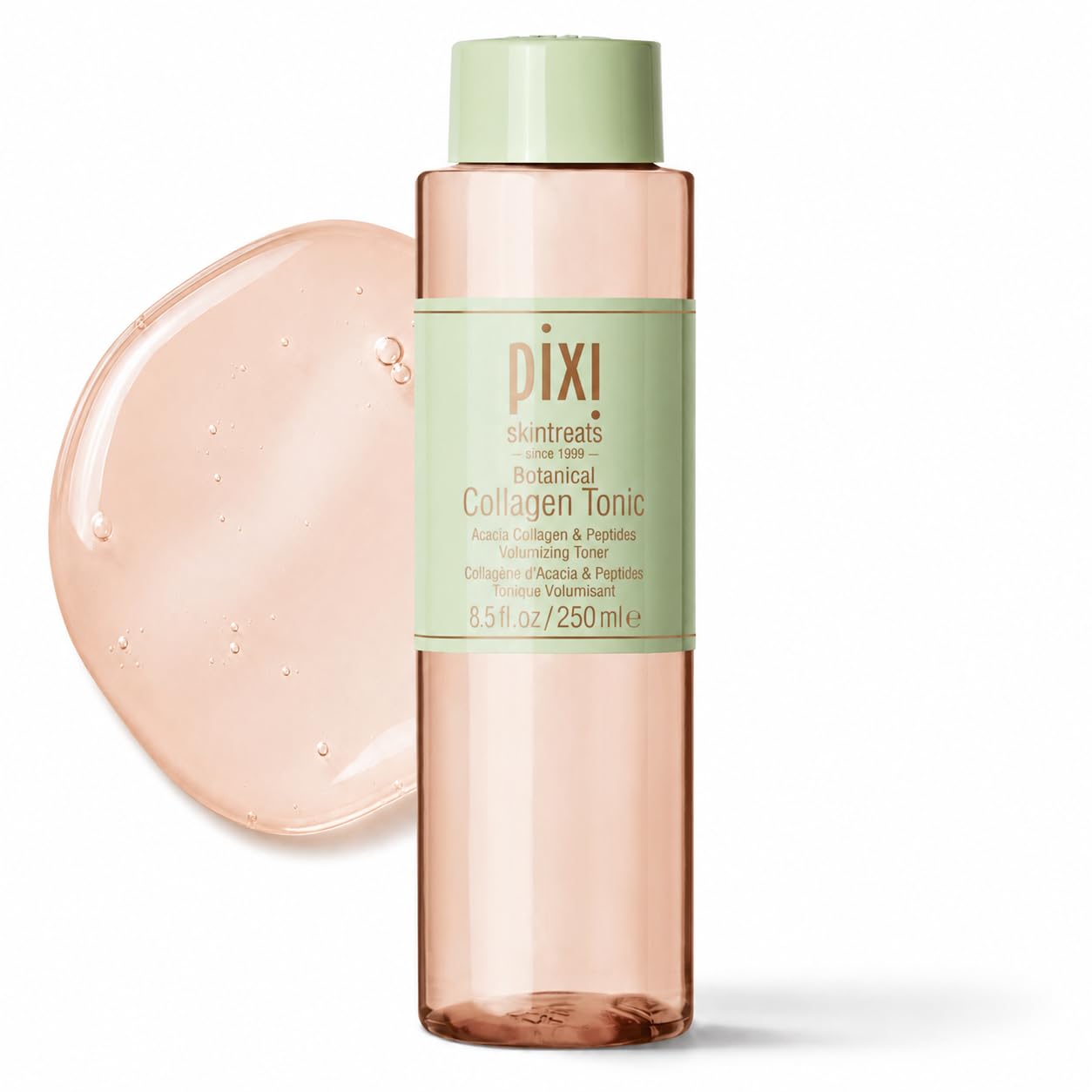 Pixi Botanical Collagen Tonic, Volumizing & Hydrating Toner, Enhanced with Peptides & Botanicals to Firm & Revitalize, Alcohol-Free Daily Moisturizing Toner, 250 Ml 8.5Fl Oz