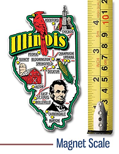 Set de 6 Imanes de Estado Illinois Classic Magnets miniatura 4
