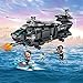 YeoMark SWAT Police Coast Guard with Cops and Robbers Figures Building Set, Helicopter & Speed Boat Construction Toys for Kids