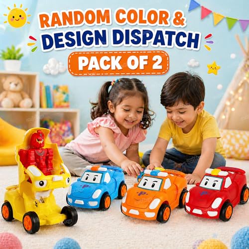 Image of Zest 4 Toyz Unbreakable Automobile Car (Pack of 2) Friction Powered Cars Push and Go Car Toy for Boys & Girls (Random Color)