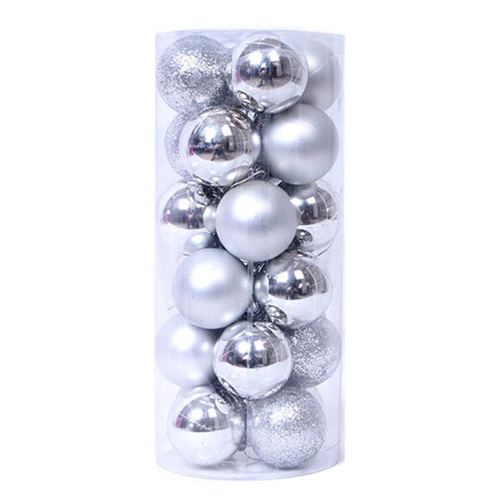 Uposao 24 Pcs Assorted Christmas Ball Ornaments, Shatterproof Christmas Balls Decorative Hanging Baubles Set for Xmas Hanging Decoration Party Festival Holiday Wedding Decors