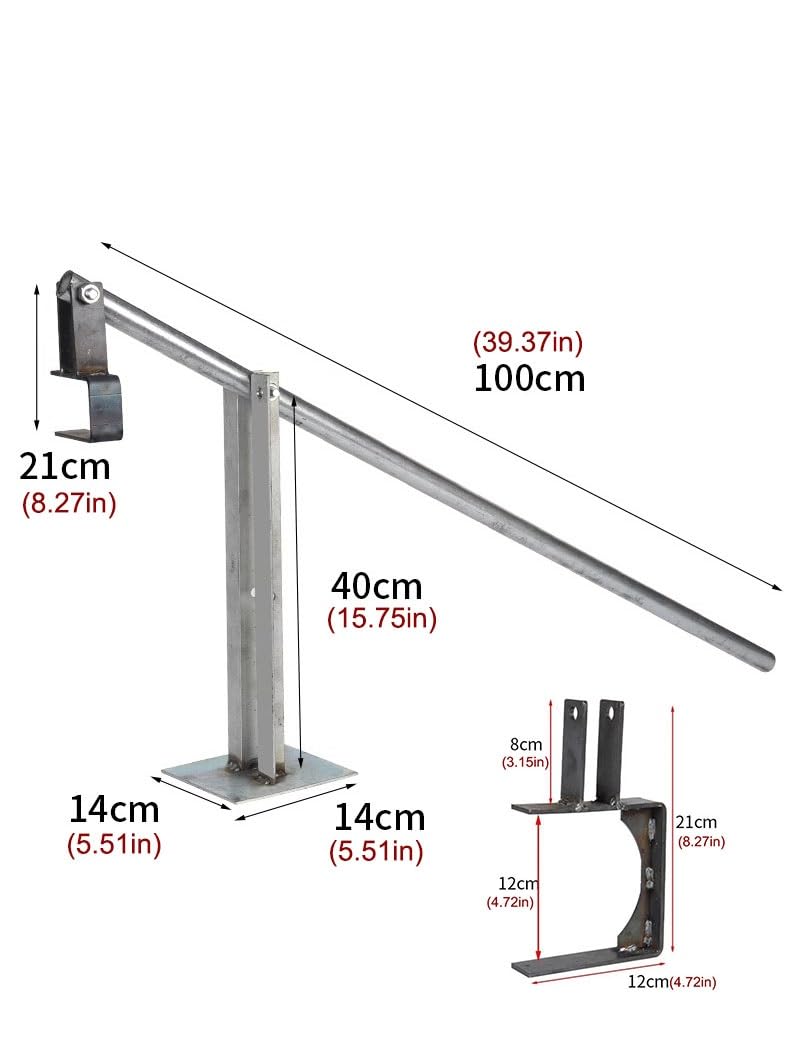Extractor de postes de valla con abrazadera en C, herramienta de extracción universal para postes de madera, tubos de acero, tocones de árboles y raíces