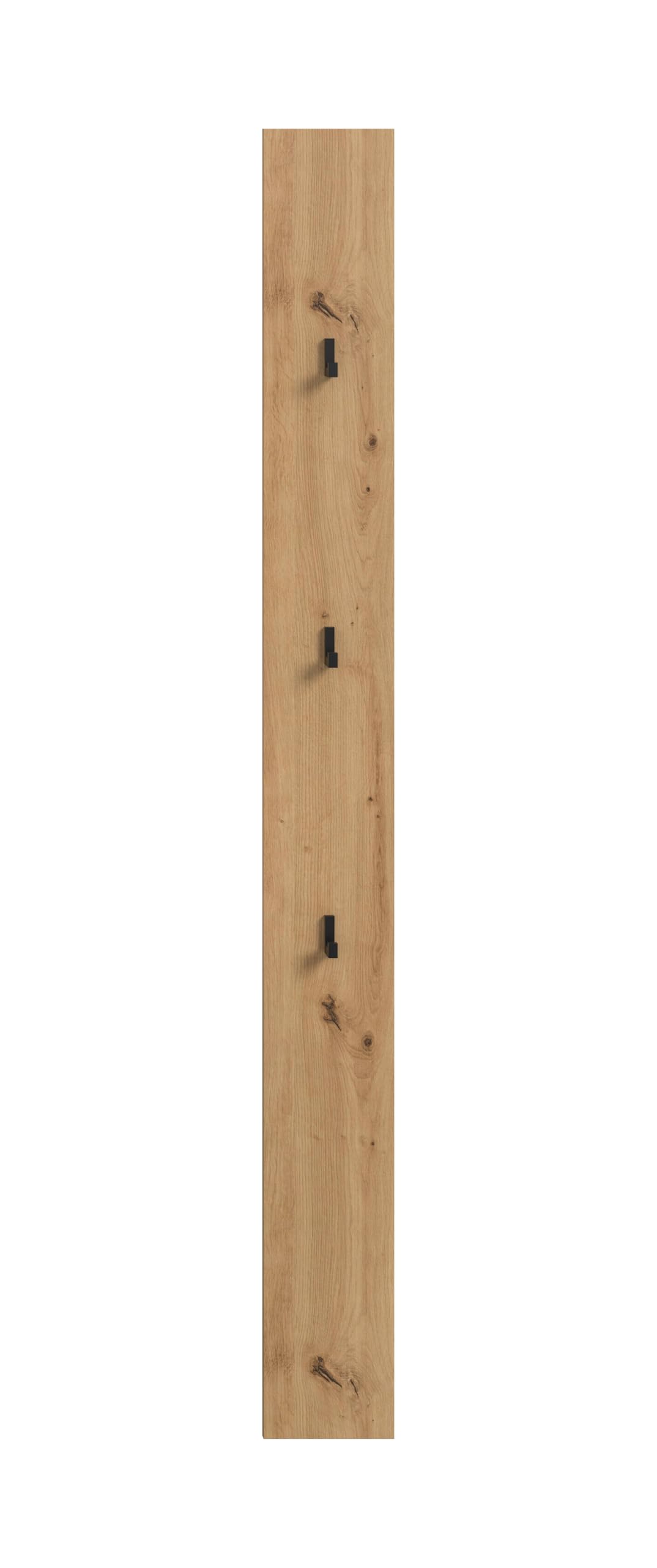 xonox.home – Garderobenpaneel Drive 16x160x6 cm in Artisan Oak Nachbildung – Flurgarderobe mit Haken & Ablage in Holzoptik – Wandpaneel zeitlos & flach gebaut für Diele & Eingangsbereich