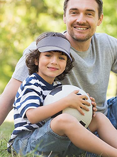 4 Pieces Kids Sports Sun Visor Hats Empty Top Baseball Cap Running Tennis Hats (Light Gray, Dark Gray, White, Black) #TOP6