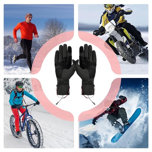 Guantes calefactables USB con pantalla táctil y 3 niveles de calor para invierno 4