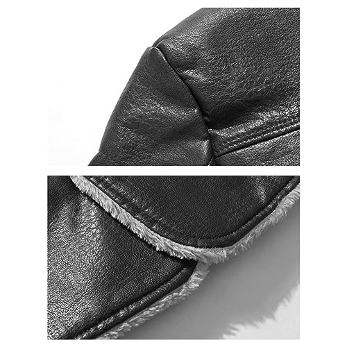 Chaqueta larga de cuero PU para hombre miniatura 5