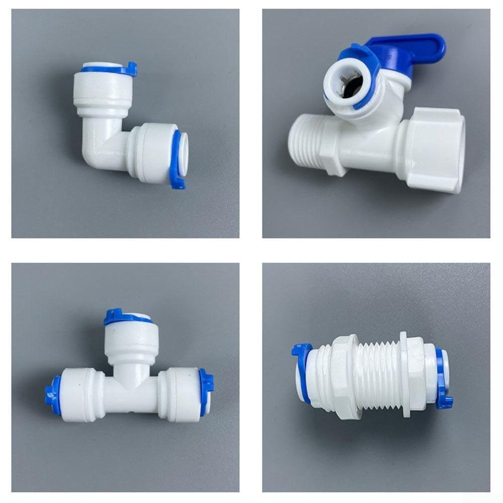 Yuanpgky Lot de 20 clips de verrouillage sécurisés pour raccords de filtre à eau à osmose inverse, clips de fixation de tube en plastique, compatibles avec les systèmes de purification d'eau et