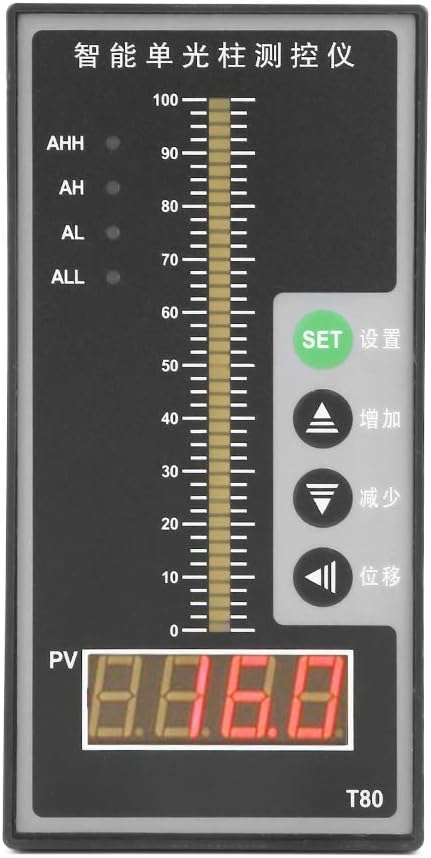Level Meter Sensor, Water Display Intelligent Pressure Controller Light Column 4-20Ma Transmitter, Liquid Depth Sensor