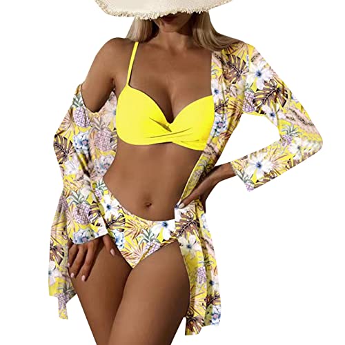 Maillot de bain pour femmes à manches longues et push up avec tissu extensible gainant confortable