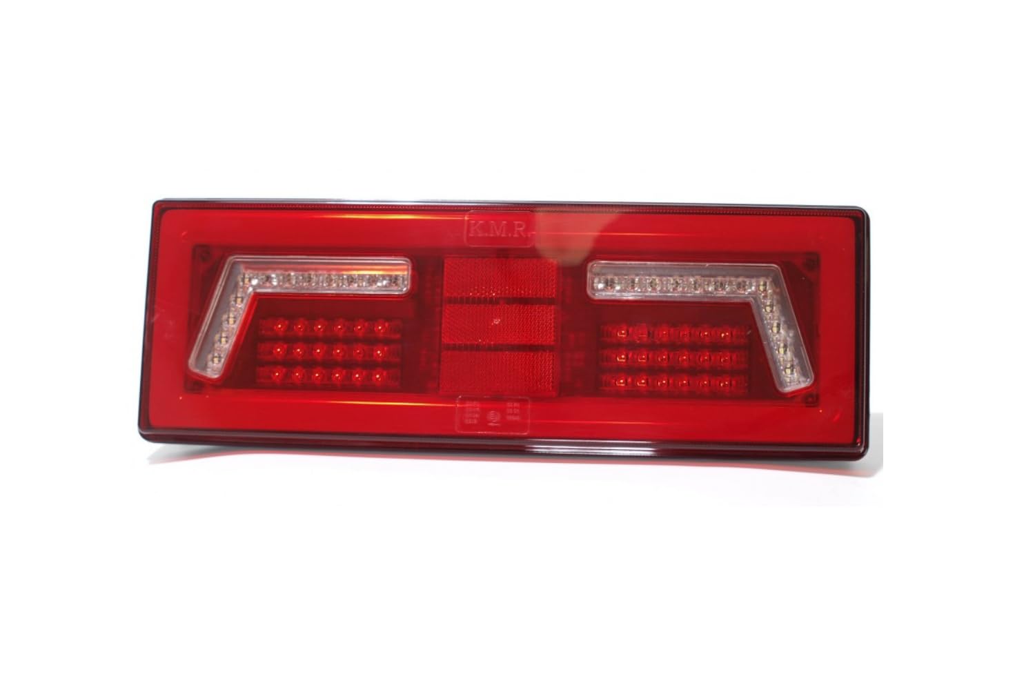 UNITRAILER KAMAR LED Rueckleuchte L1829 rechts 6 Funktionen 12 bis 24 V 375 x 130 mm Kabel 0,3 m Reflektor intelligenter Lastwiderstand E9 fuer Anhaenger Lkw und Landmaschinen Rueckfahrlicht