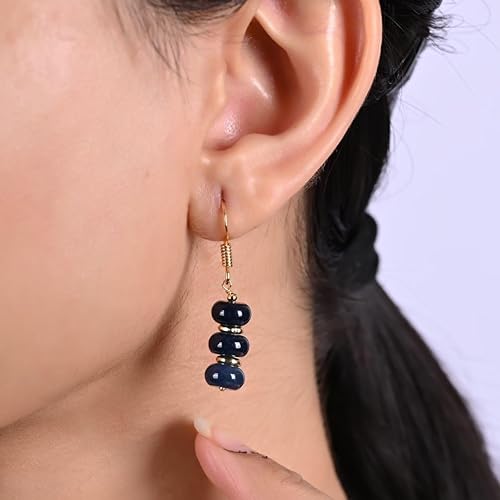 Miniatura 17 de Gempires - Aretes ligeros con cuentas hechas a mano, hipoalergénicos, chapados en oro, aretes colgantes para mujer
