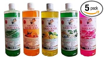 Swacch Handwash Combo (Pack of 5 Fragrance)