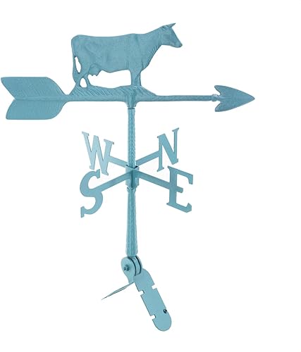 Miniatura 3 de Veleta de vaca - 6 colores disponibles - Veleta para exteriores - Decoración de techo de metal - Soporte incluido (4 a elegir) - Veleta de aluminio