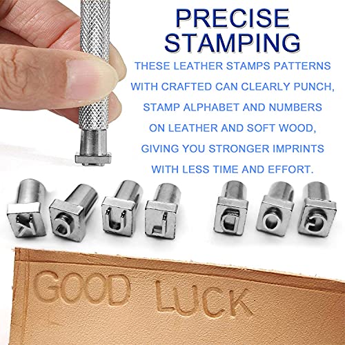 Leather Letter And Number Stamps Punch Set - 36Pcs 6Mm Leathercraft Metal Capital Alphabet Stamping Punching Tools With Handle For Diy Leather Craft Marking #TOP2