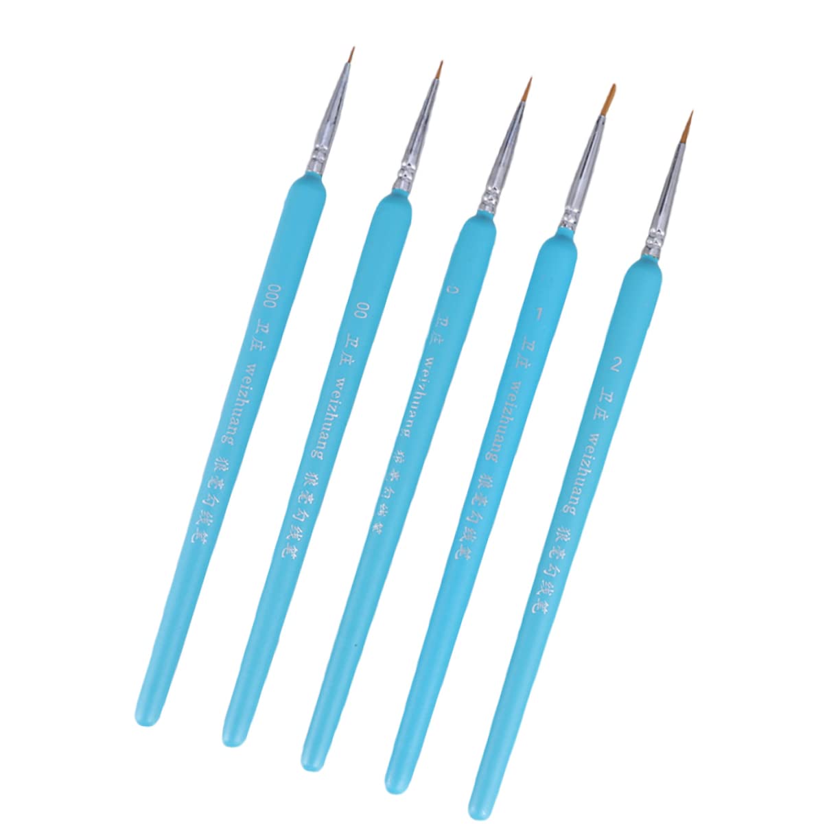 Artibetter 5Pcs Miniature Detail Paint Brushes for Fine Detailing for Watercolor Gouache and Oil Painting for All Skill Levels