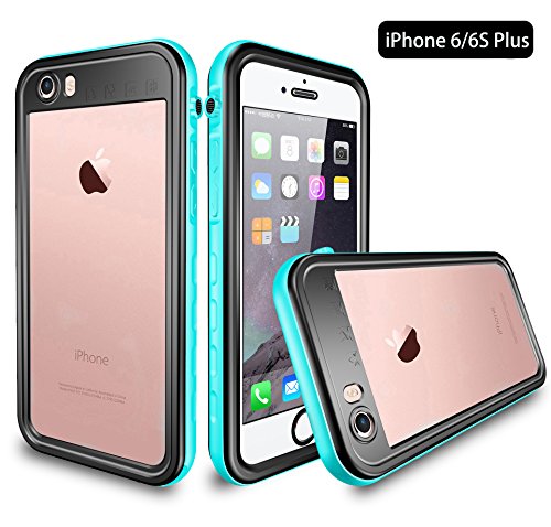 iPhone 6S Plus/6 Plus Waterproof Case, Dooge IP68 Certified Snowproof/Shockproof/Dirtproof Fully Sealed Underwater Fullbody Heavy Duty Protective Case w/Built-in Screen Protector for iPhone 6S/6 Plus