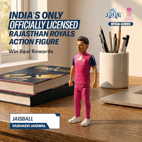 Image of Action Figure, 7 Inch Yashasvi Jaiswal | IPL Edition, 360 Rotatable Head, For Fans & Collectors