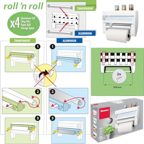 Rollo de cocina Pratesi P/Rollo papel absorbente multiusos y rollos de limpieza 4
