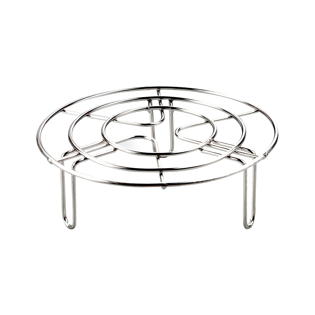 Luckious Round Air Fryer Rack, Stainless Steel Round Steam Rack, Multi-Purpose Cooking Steam Cooling Rack for Air Fryer, Steamer, Kitchen Accessories (15CM)