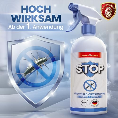 KRAFTKÖNIG Silberfisch Spray 500 ml - VERGLEICHSSIEGER - Hochwirksam – Ansicht 2