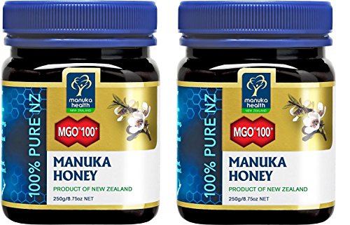 Manuka Health  miel de Manuka Mgo100 + 2 paquetes de 250 g antibacteriana, para mal de garganta y toserás, Difese immunitarie
