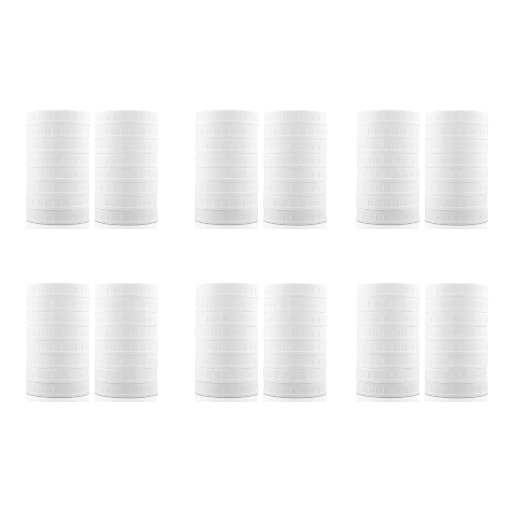 Hndhbfgrt 96 Pack Wide Mouth Jar Lids,Plastic Storage Caps for Canning Jars,Leak-Proof and Anti-Scratch