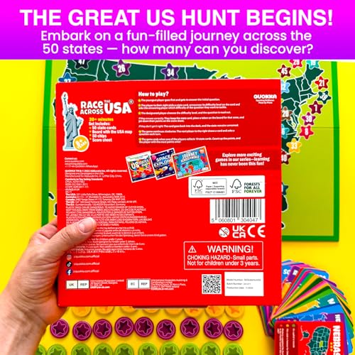 QUOKKA Juego de mesa States of America para niños 8-12 años miniatura 6