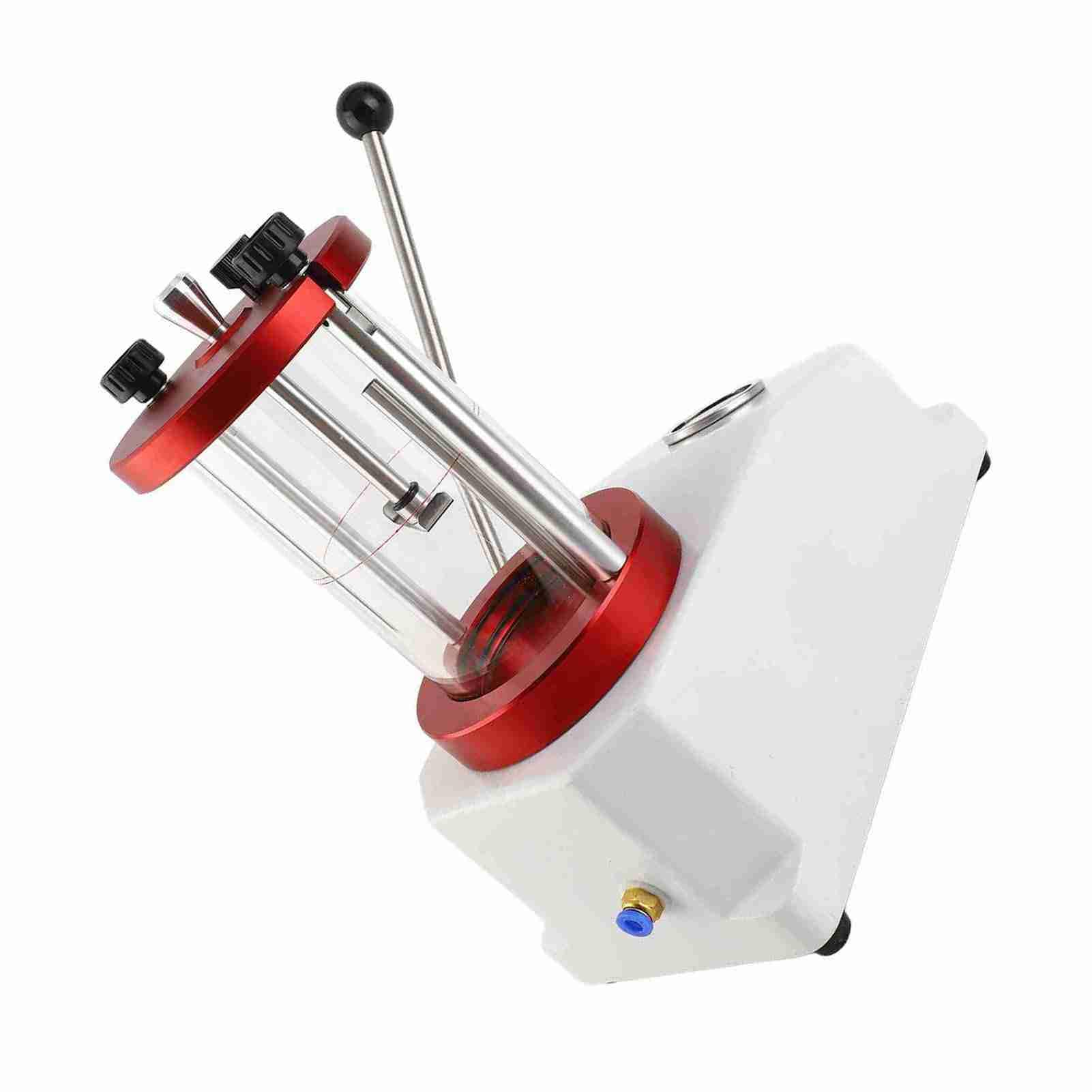 Tester per orologi impermeabile, macchina per test di pressione professionale per doppio orologio, cilindro trasparente per orologiai, materiale in lega, 240 mm, misura orologi 2,