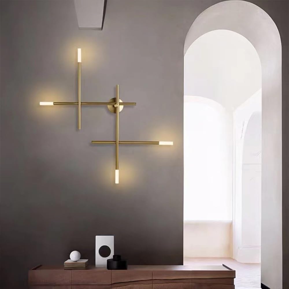 Lampa ścienna, 4-punktowa, liniowa lampa ścienna z oprawką G4, lampa ścienna z rozproszonym światłem, nowoczesna, minimalistyczna dekoracja ścienna do sypialni, salonu, korytarza, restauracji w