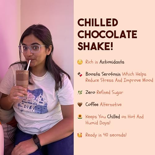 Image of Tiggle 55% Dark Iced / Cold Chocolate Mix Summer Special - 6 Sachets | As seen on Shark Tank India | Dark Chocolate Powder for Milkshake | Chocolatey & Smooth | Ready in 10 seconds | No refined sugar | Enjoy chilled
