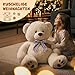 monzana® Teddybär L - XXXL 50-175cm Weiches Fell Schleife Tatzendruck Geschenk Plüschtier Kuscheltier Stofftier Riesen Teddy Bär