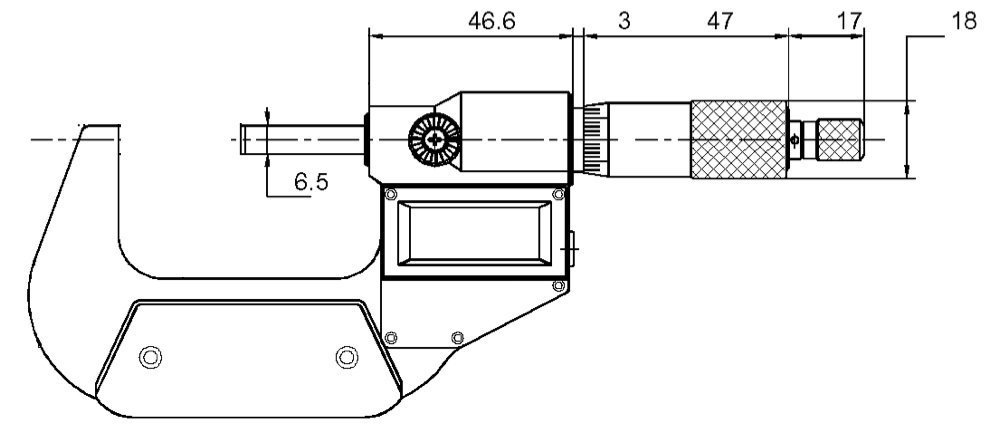 CNC Calidad Digital Rosca de calibre micrómetro (25 125 – 150 mm
