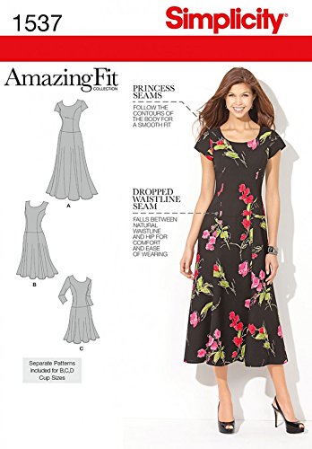 Amazon.com: Simplicity Ladies Sewing Pattern 1537 Princess Seam Dresses :  Arts, Crafts & Sewing