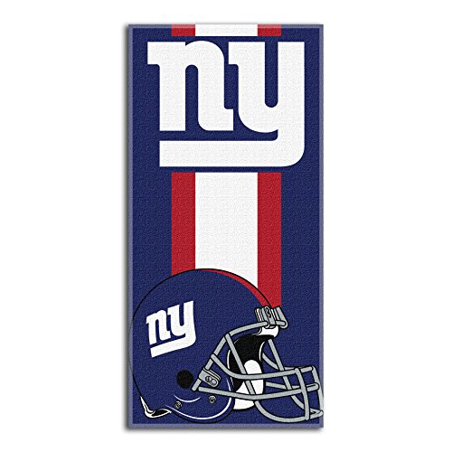 Image of Northwest NFL New York Giants Unisex-Adult Beach Towel, 30 inch x 60 inch, Zone Read