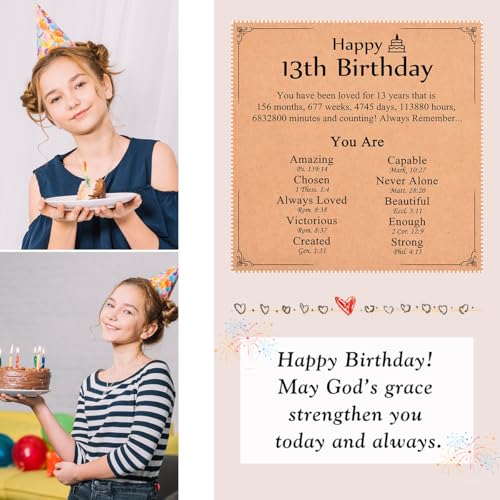 DEKALN 13th Birthday Gifts for Girls, Silver Cross Necklace Pendant with Infinity Symbol, Sister Best Friend Daughter Girls Presents for Her Birthday with Cards - Image 4