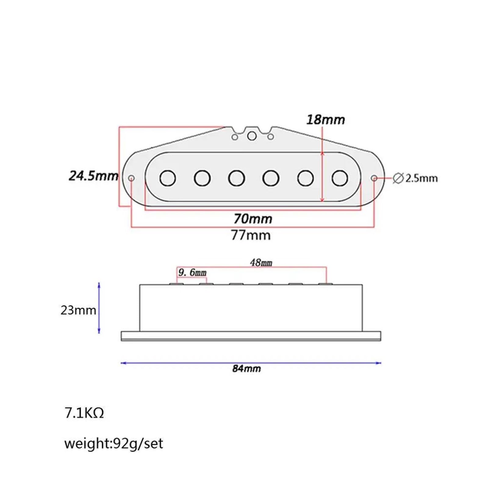 Przetwornik Do Gitary Elektrycznej Humbucker Do Gitary Elektrycznej | Części zamienne do przetworników gitarowych(50)
