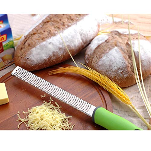 Image of Baskety Stainless Steel Zester Grater Handheld for Lemon, Cheese, Ginger, Garlic, Vegetables & Fruits - 1 Piece (Green)