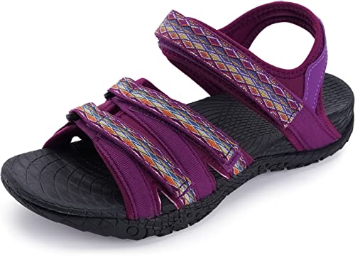 WHITIN Women's Hiking Sandals Arch Support Waterproof Size