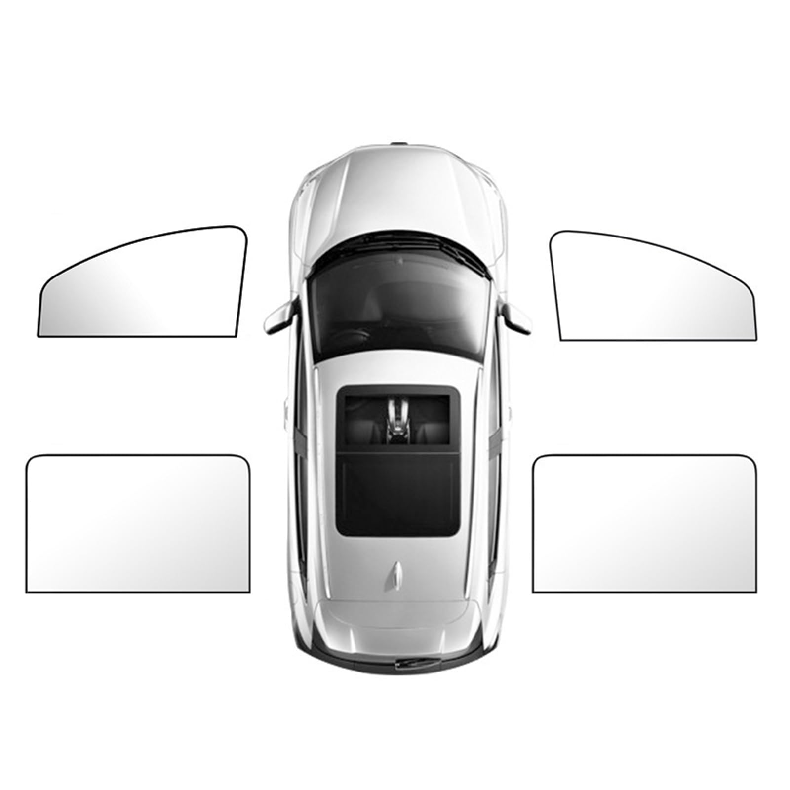 QWTYAFDD Car Side Window Shades Magnetic, for VW ID.7 Tourer (2023+) Sunshades Sun Shade Windscreen Shield Visor Universal Curtains Blinds