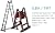 Ladders Aluminum Telesladder with Stabiliser Bar and Hinges Multi Purpose Heavy Duty Extension Ladder for Loft Roof Indoor Outdoor Office/4M/11.2Ft Convenient