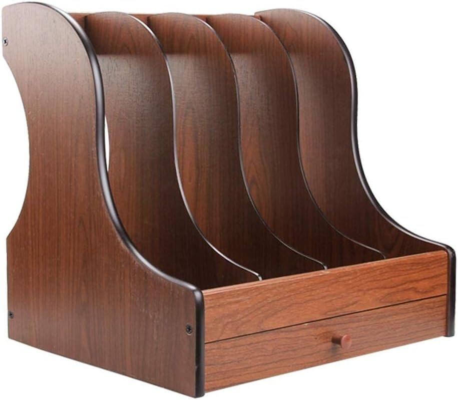 Estante para archivos de madera Slish Der Sle nizer y organizador de documentos de oficina