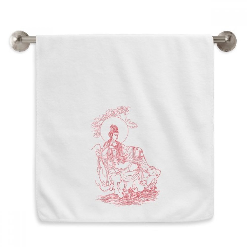 Serviettes Guanyin Bouddhisme douces pour peaux sensibles 13x29