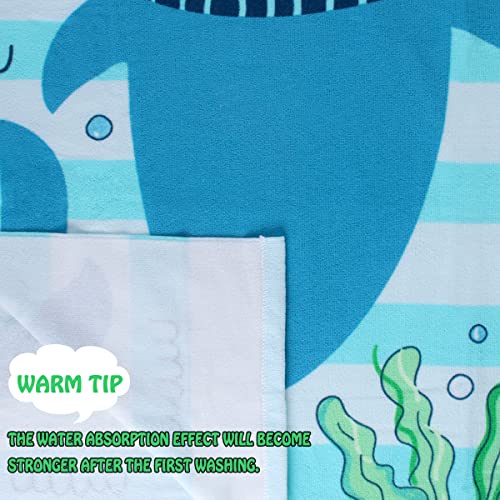Image of NovForth Bath Towel for Toddler Boys, Pool Hooded Towel for Kids, Hooded Beach Towel Poncho for Bath /Pool /Beach Swim Cover